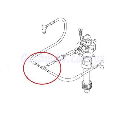 Тройник масляной системы Suzuki LETS, ADDRESS. Оригинал 16879-16F00, Suzuki