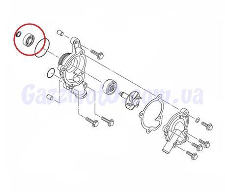 Підшипник помпи Yamaha N-MAX 125/150/155. Оригінал 93306-000Y3, Yamaha, 110-150сс