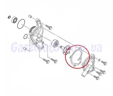 Прокладка помпи Yamaha N-MAX 125/150/155. Оригінал 2DP-E2428-00, Yamaha, 110-150сс