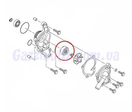 Сальник помпы Yamaha N-MAX 125/150/155. Оригинал B63-E2223-00, Yamaha, 110-150сс, Сальник помпы