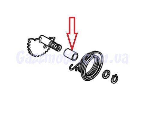 Втулка полумесяца Honda DIO, TACT, LEAD, GIORNO. Оригинал 28253-GN2-601, Honda, 50сс