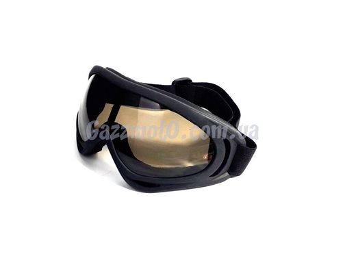 Кроссовые очки (черные, коричневое стекло)