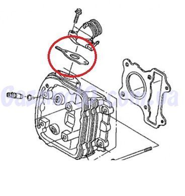 Прокладка впуска Honda DIO 62, Today 61. Паронит, Honda, 50сс