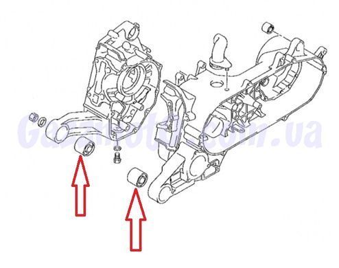 Сайлентблок двигателя Suzuki ADDRESS 125. Оригинал 11315-33G10, Suzuki, 110-150сс