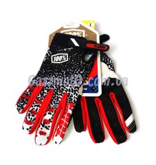Подростковые перчатки 100% M, L, XL (черно-красные)