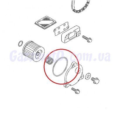 Кольцо крышки масляного фильтра. Suzuki ADDRESS V125. Оригинал 09280-54001, Suzuki
