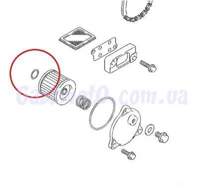 Кольцо масляного фильтра, малое. Suzuki ADDRESS V125. Оригинал 09280-13004, Suzuki