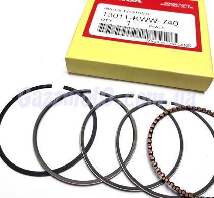 Кольца Honda DIO 110, LEAD 110, SPACY 110. STD, Оригинал 130111-KWW-740, Honda, 110-150сс