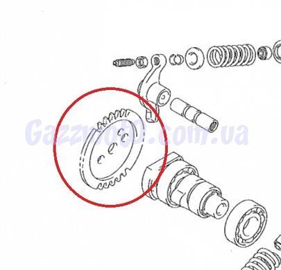 Звезда распредвала Suzuki LETS 4, 5; ADDRESS V50. Оригинал 12741-32G00, Suzuki, 50сс