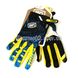 Подростковые перчатки 100% M, L, XL (черно-сине-желтые)
