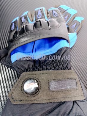 Перчатки Pro-Biker M, L, XL (теплые, зимние, сенсорные) (черно-синие)