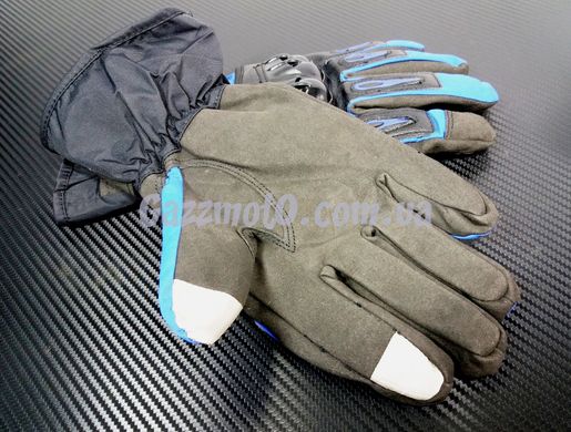 Рукавички Pro-Biker M, L, XL (теплі, зимові, сенсорні) (чорно-сині)